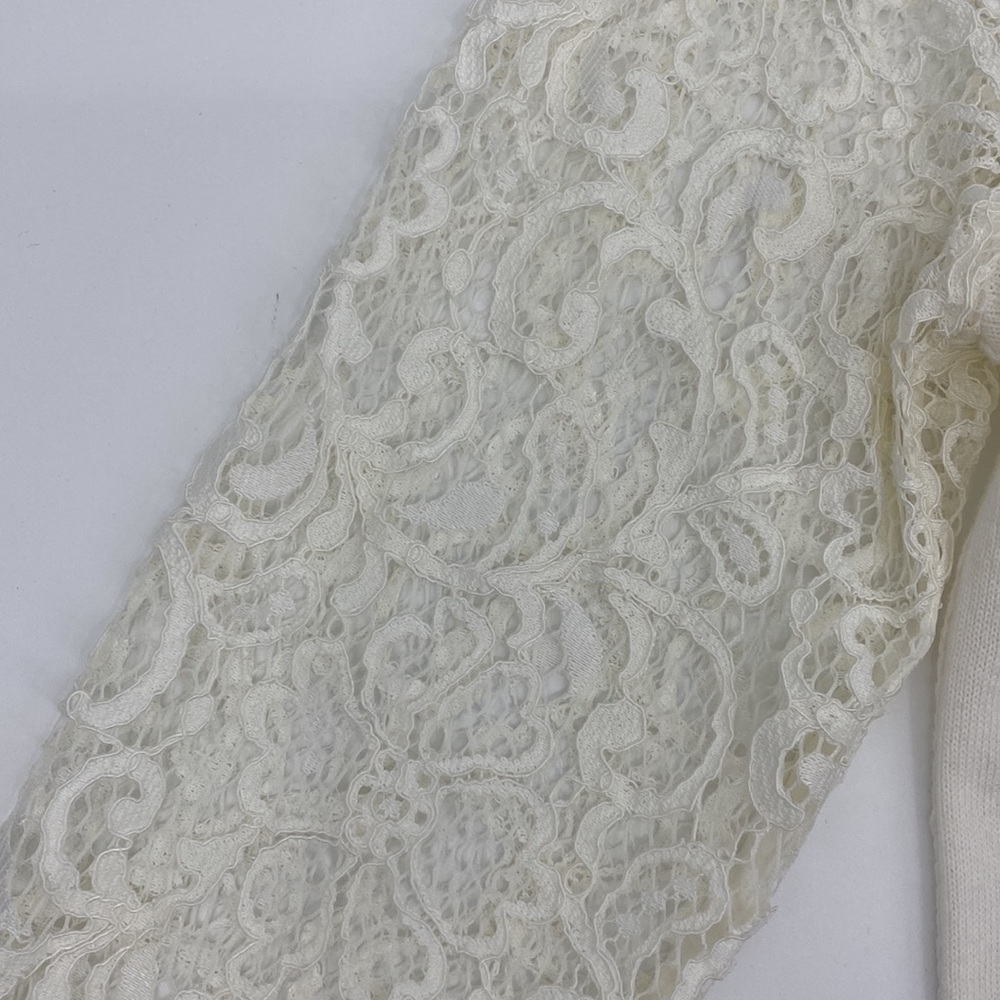 ALICE + OLIVIA Blake Lace Cotton Long Sleeve Top - Picture 3 of 11